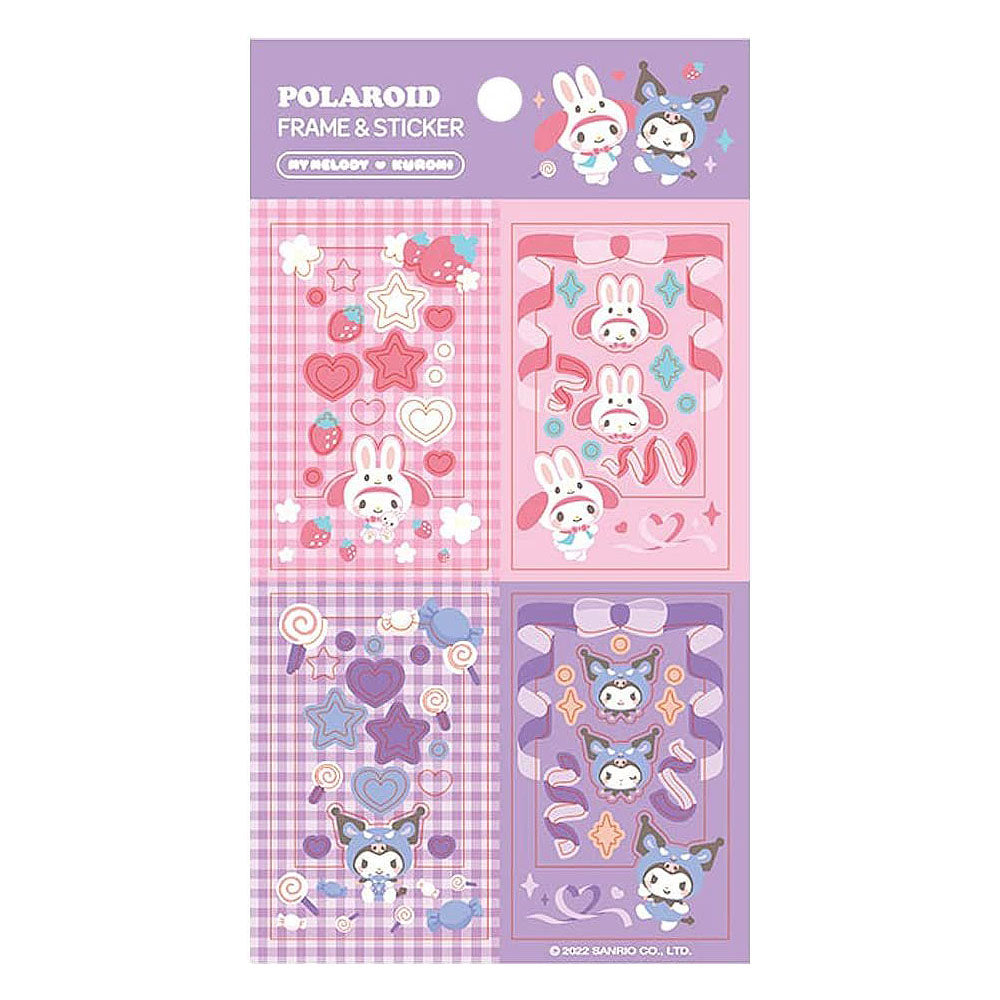 Sanrio My Melody & Kuromi Polaroid Frame Stickers