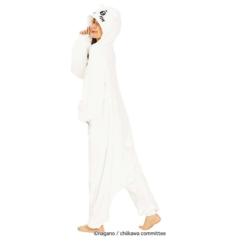 Officially licensed by Chiikawa Kigurumi Onesie Costume, inspired by the adorable characters Chiikawa! Made from high-quality, ultra-soft fleece, this cozy, comfort and cuteness onesie is perfect for lounging at home, conventions, or as a standout costume for any event. With its oversized fit, easy button-up design, and detailed character hood, you’ll feel like you’ve stepped straight into the Chiikawa world!
