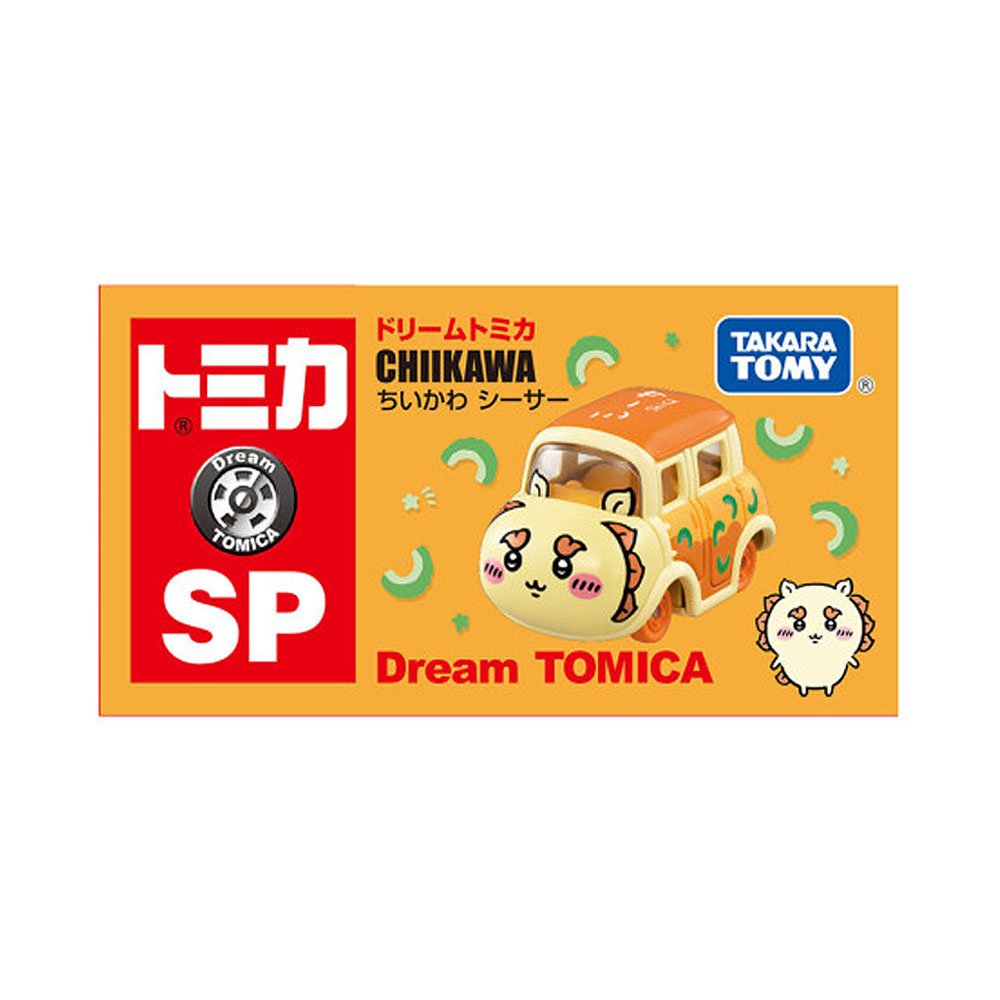 Dream TOMICA toy packaging with Takara Tomy branding on a white background