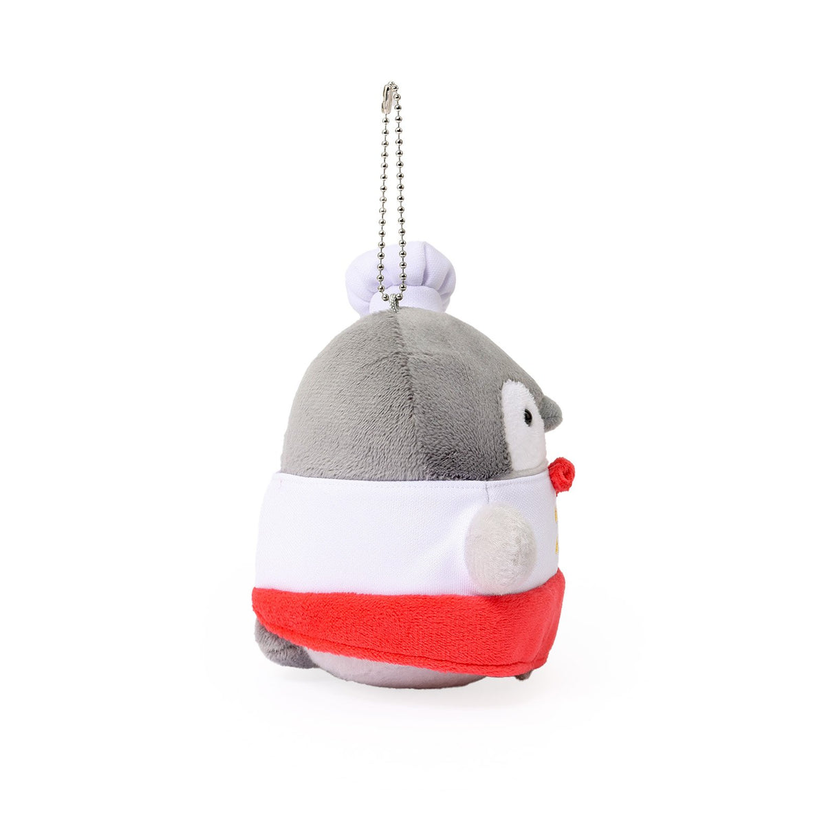 Official Licensed, Koupen Chan Chef plush keychain 4 inches penguin wearing white chef hat double breasted jacket golden buttons red bow tie ball chain kawaii mascot