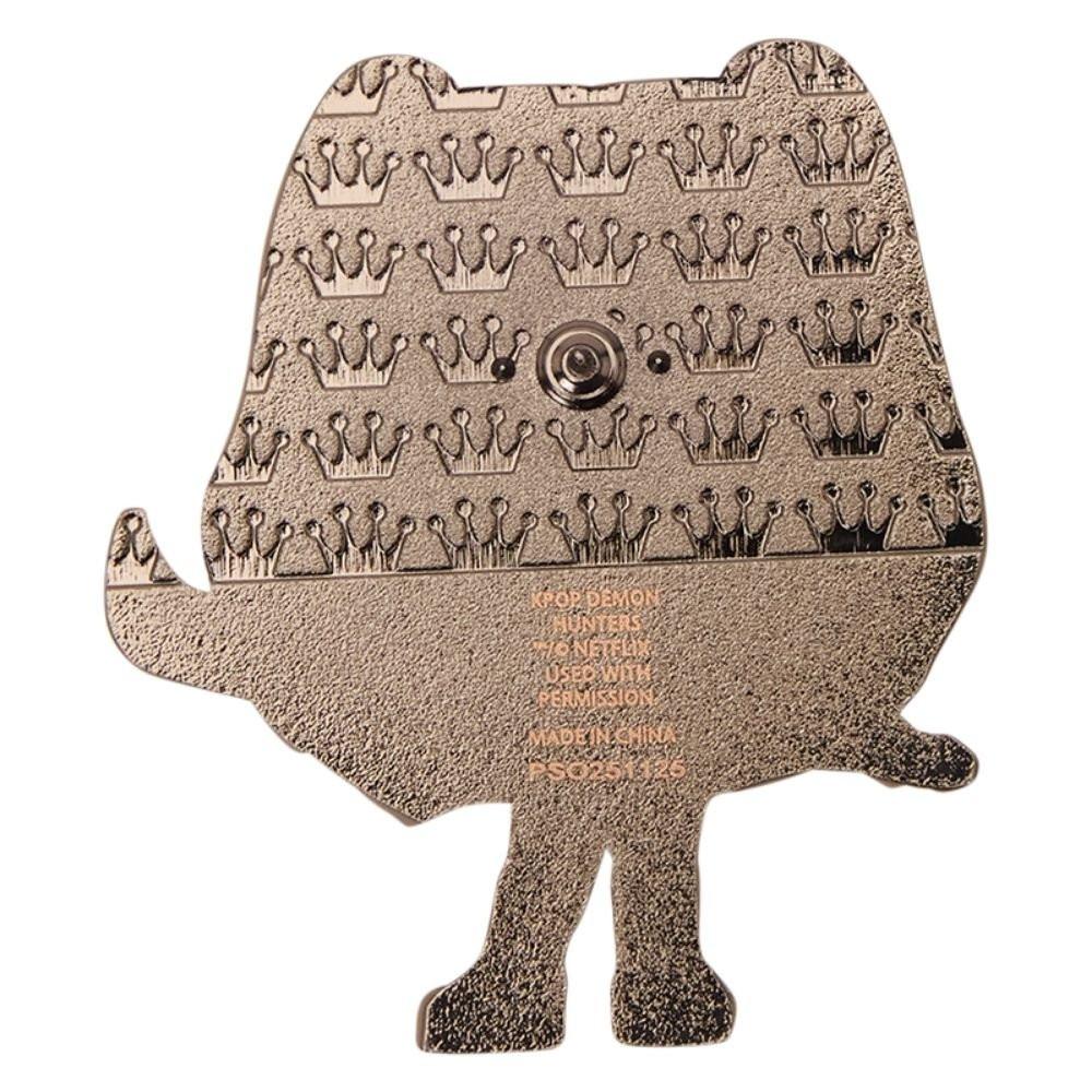 Loungefly and Funko's collaboration enamel pins of K-pop demon hunters featuring Jinu, Rumi, Zoey, Mira, Derpy