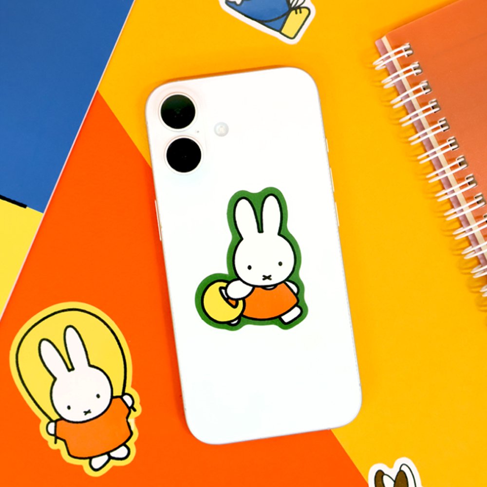 Two packs of officially licensed Miffy removable stickers, each containing 10 pieces. The packaging shows illustrations of Miffy the rabbit and her dog, Snuffy, in classic orange and yellow color schemes.