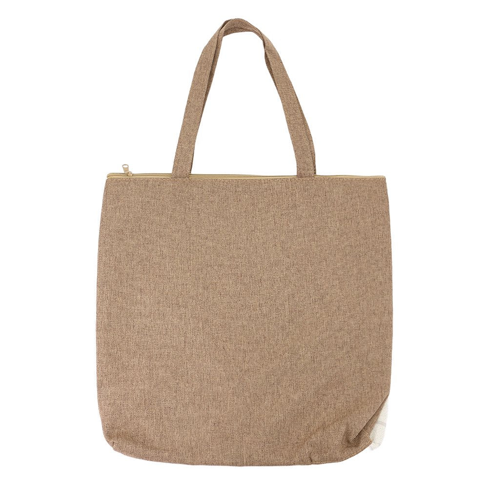 An officially licensed Miffy canvas tote bag with zipper closure.