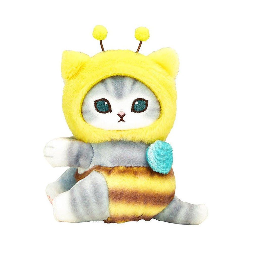 Officially licensed Mofusand cat plush in honey bee costume