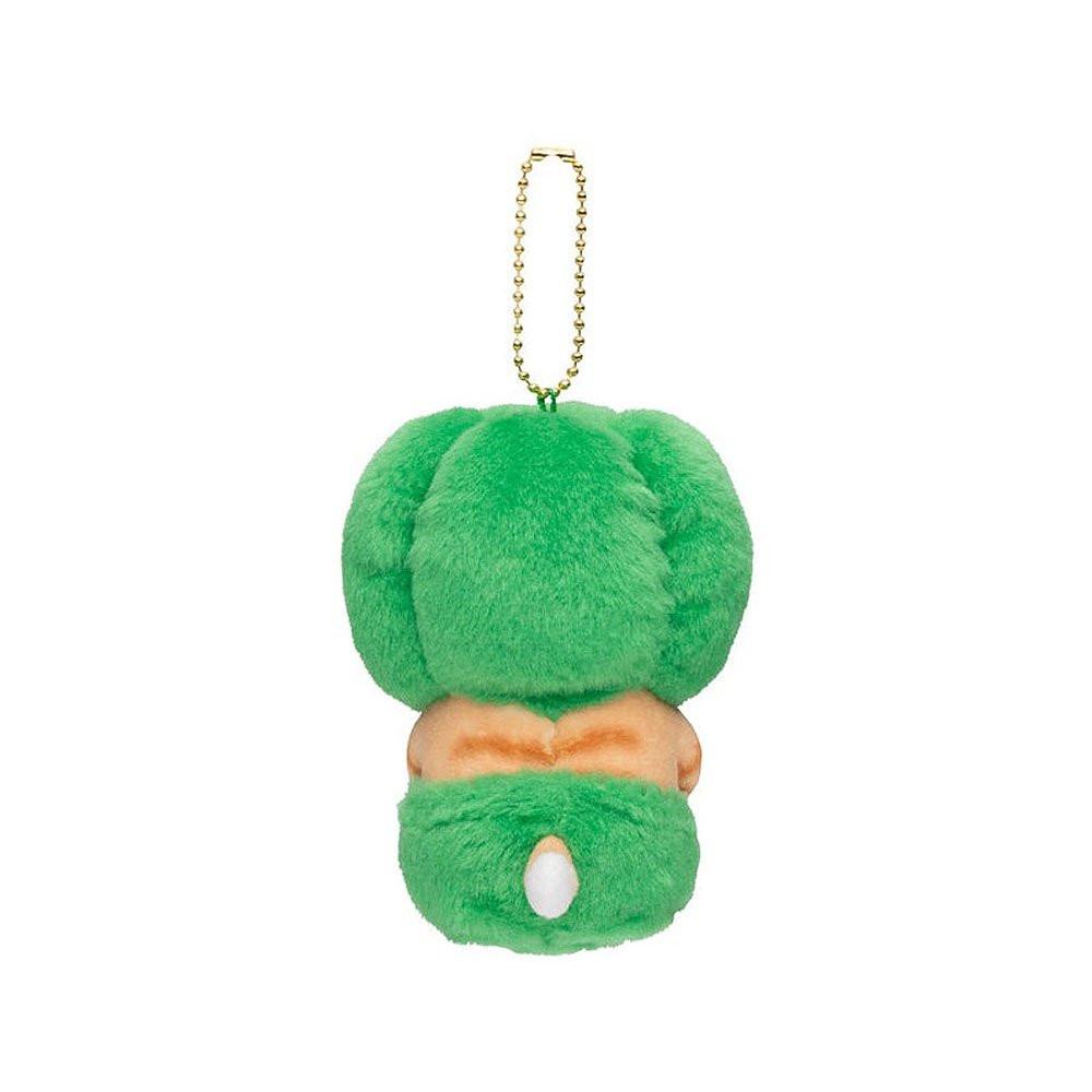 Mofusand cat Plush keychain of a cat in a green bell pepper costume
