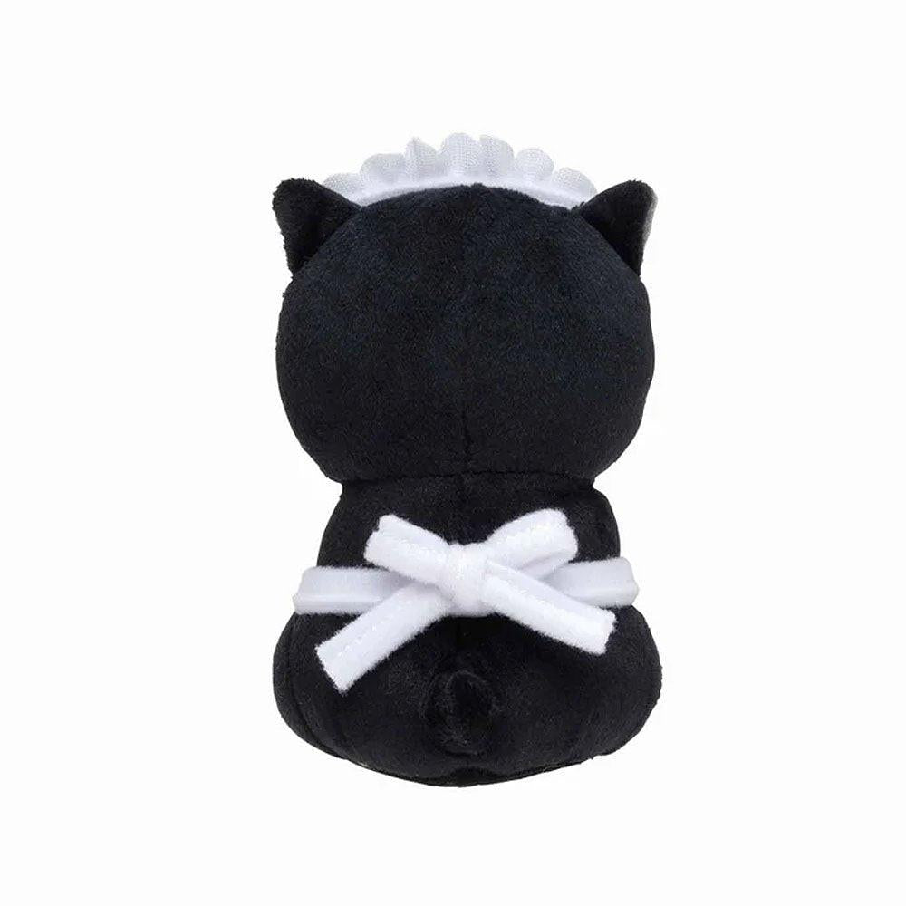 Officially licensed Mofusand black cat dressed as a classic maid plush stuffed animal
