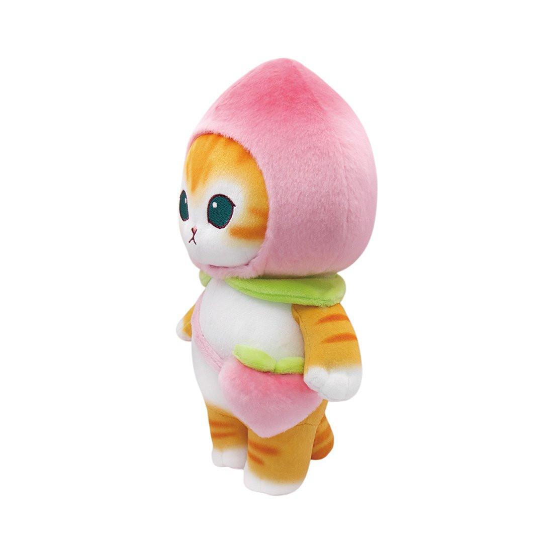 Official Licensed, Mofusand cat is dressed in a peach costume Perfect for Mofusand fans, These charming cats feature oversized sparkling eyes, sweet embroidered faces, and the most delightful fruit-themed hat with fruits crossbody bag. It's perfect for collection, decoration or gift !