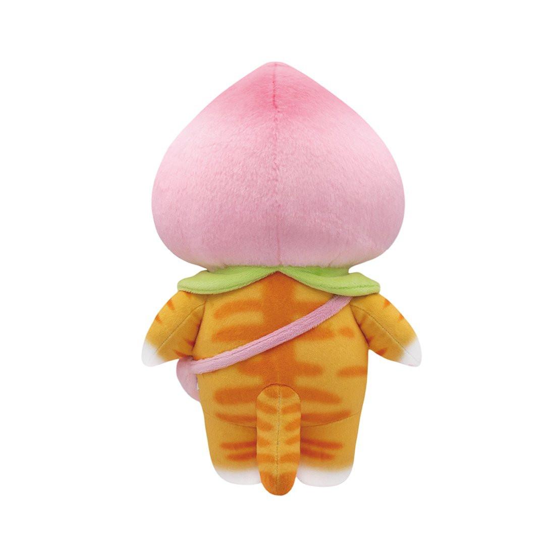 Official Licensed, Mofusand cat is dressed in a peach costume Perfect for Mofusand fans, These charming cats feature oversized sparkling eyes, sweet embroidered faces, and the most delightful fruit-themed hat with fruits crossbody bag. It's perfect for collection, decoration or gift !