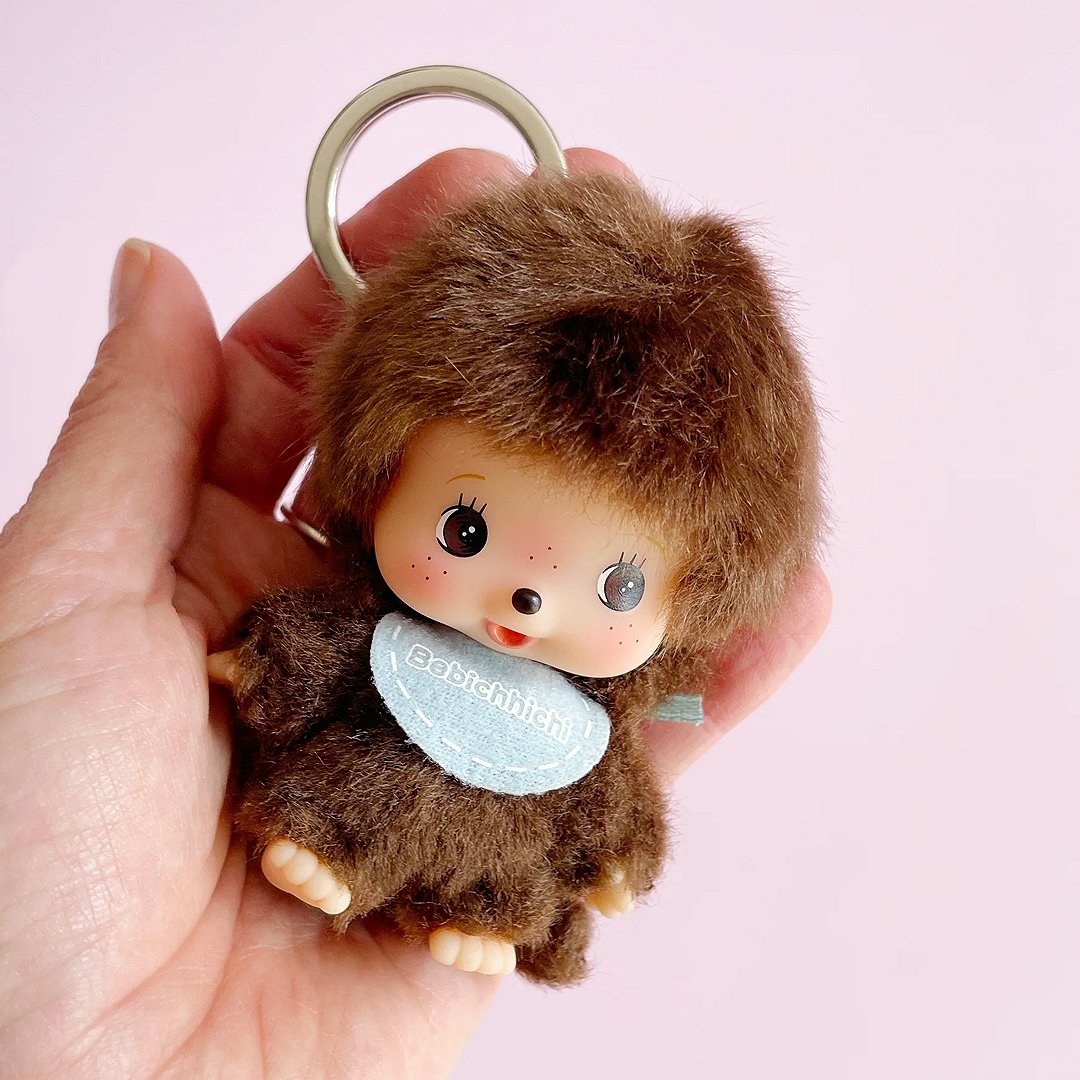 Bebichhichi Boy Keychain with signature light blue bib and playful expression — he’s the perfect fun companion for your keys, bag, or backpack, and comes in an adorably tiny size that fits right in your hand!