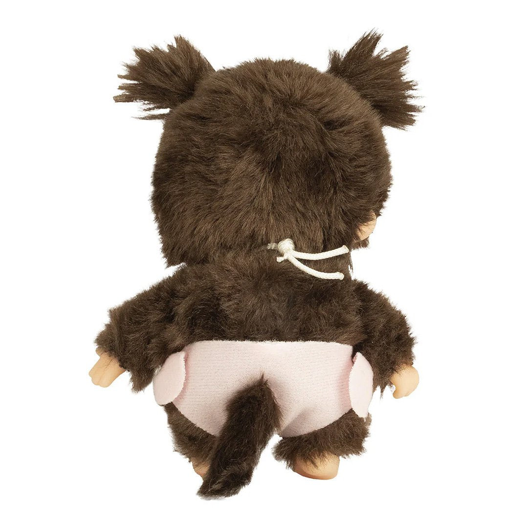 Official license Mochhichi dressed in baby suits with bows, these baby Monchhichis come with a tiny pacifier for an extra sweet touch. Their soft plush material and charming baby-style outfits make them the perfect collectible or gift for Monchhichi fans.