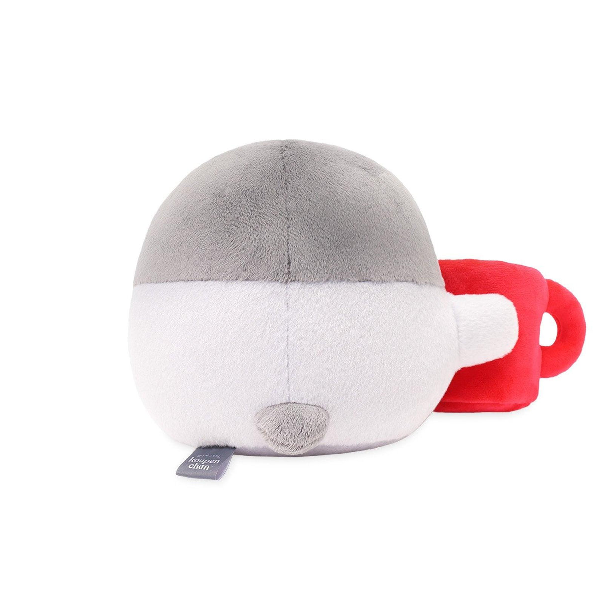 Nostalgic Y2K aesthetic Koupen Chan positive penguin for emotional support and anxiety relief. This soothing plush mascot with a coffee cup is designed for adult mental wellness, providing a sense of comfort and cozy healing.