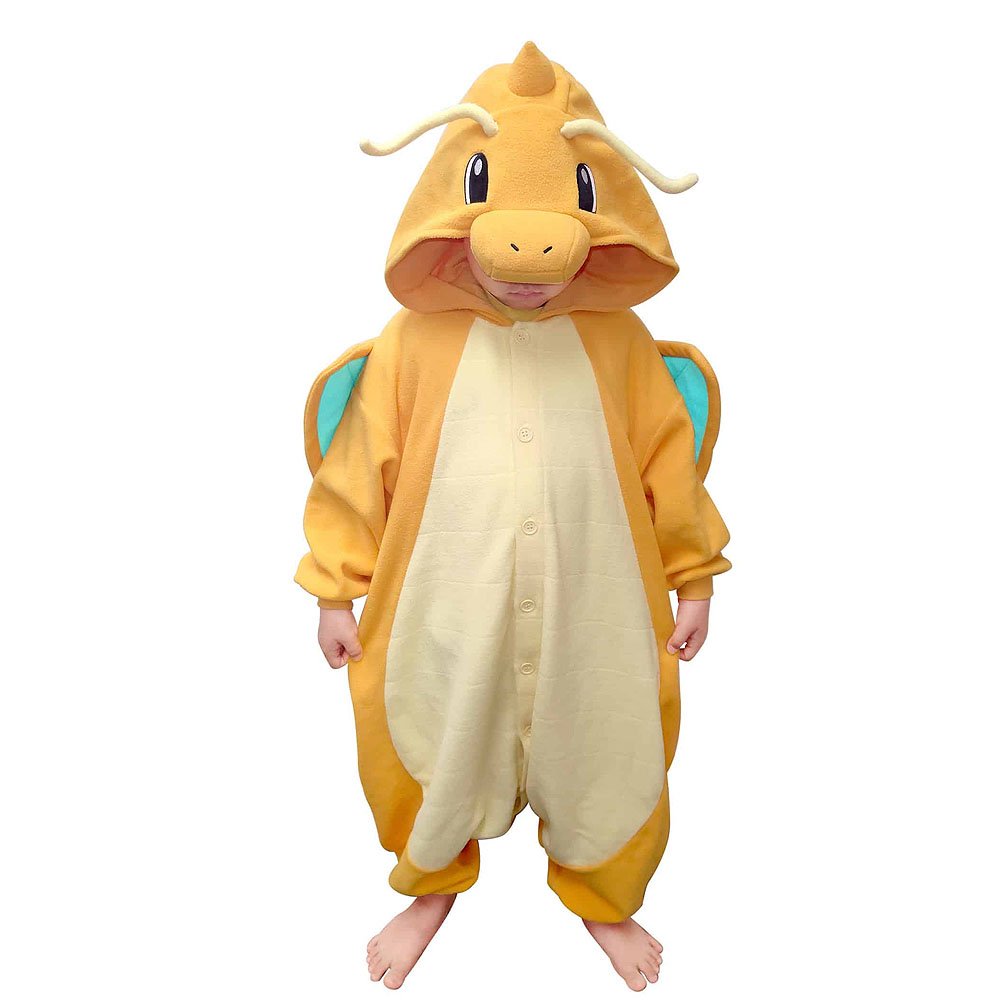 Pokemon Dragonite onesie on a white background