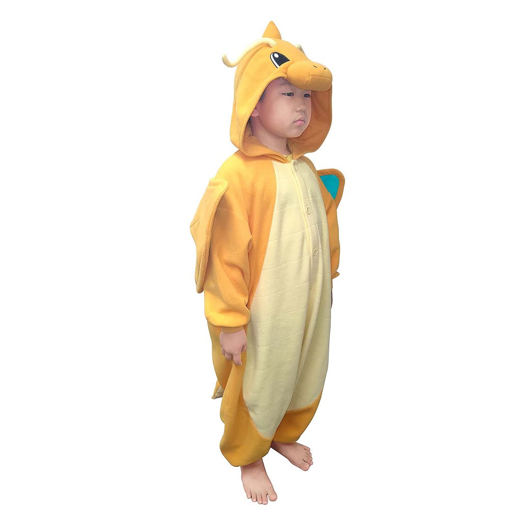 Pokemon Dragonite onesie on a white background