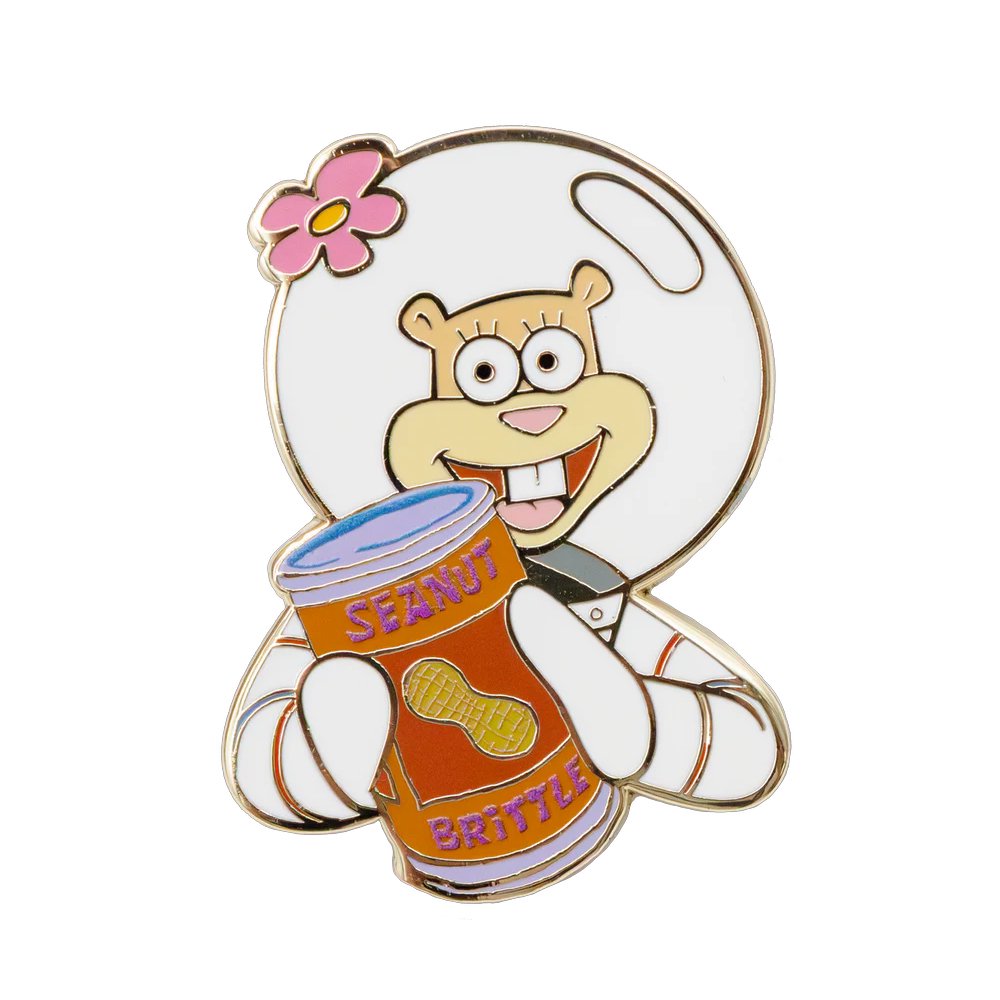 An officially licensed collection of six SpongeBob SquarePants mystery grocery items themed bag charms, such as kelp cereal box, drinkable sausage in a milk box, and seanut brittle in a can