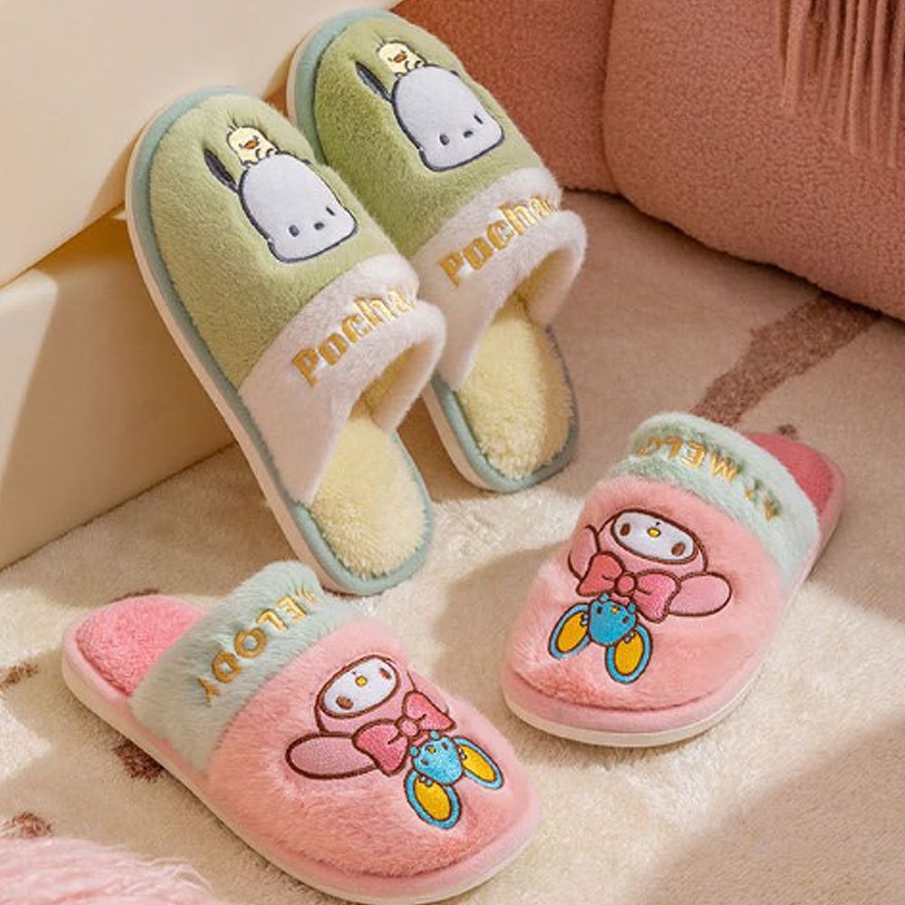 Sanrio My Melody Two Tone Fur Slippers