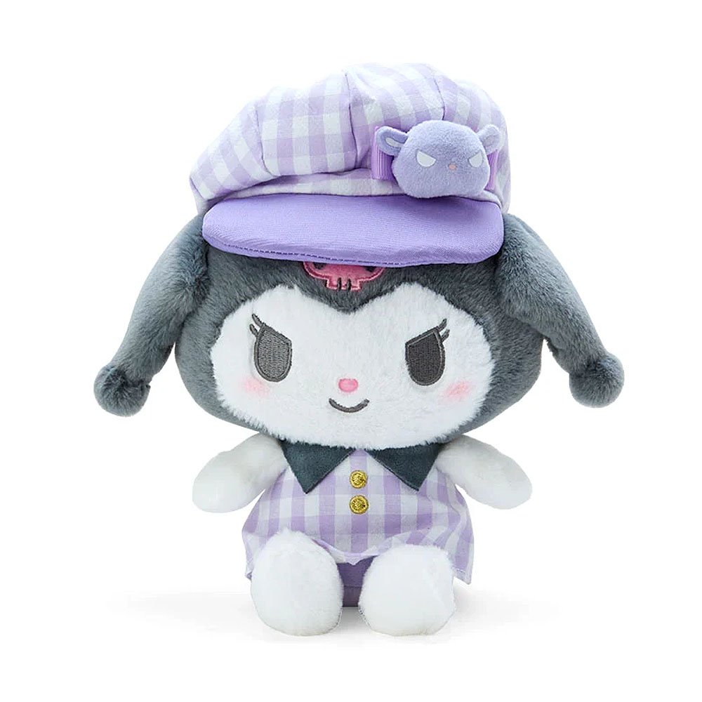 Kuromi Gingham Casquette 8" Plush