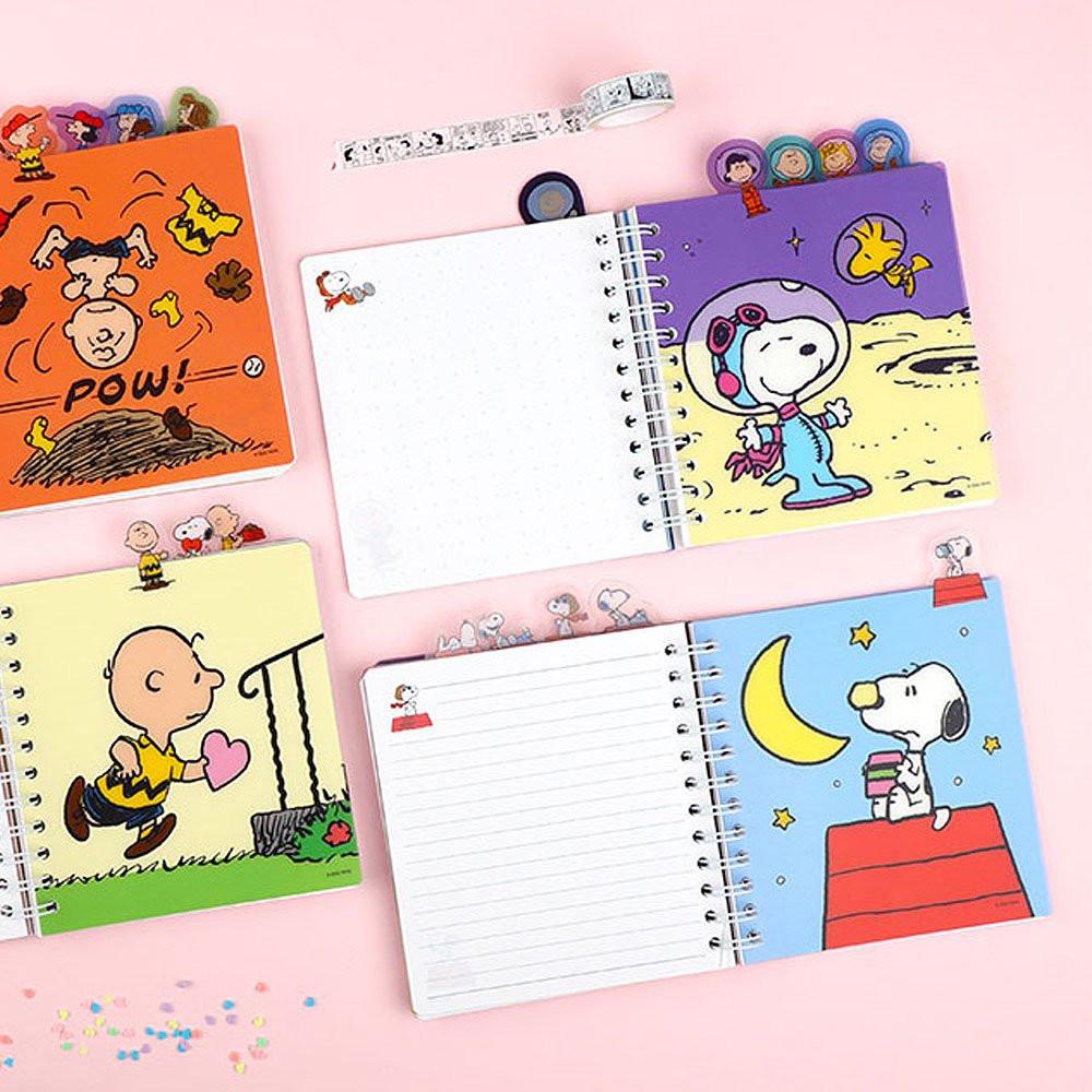 Peanuts Snoopy Space 4-Tab Index Notebook