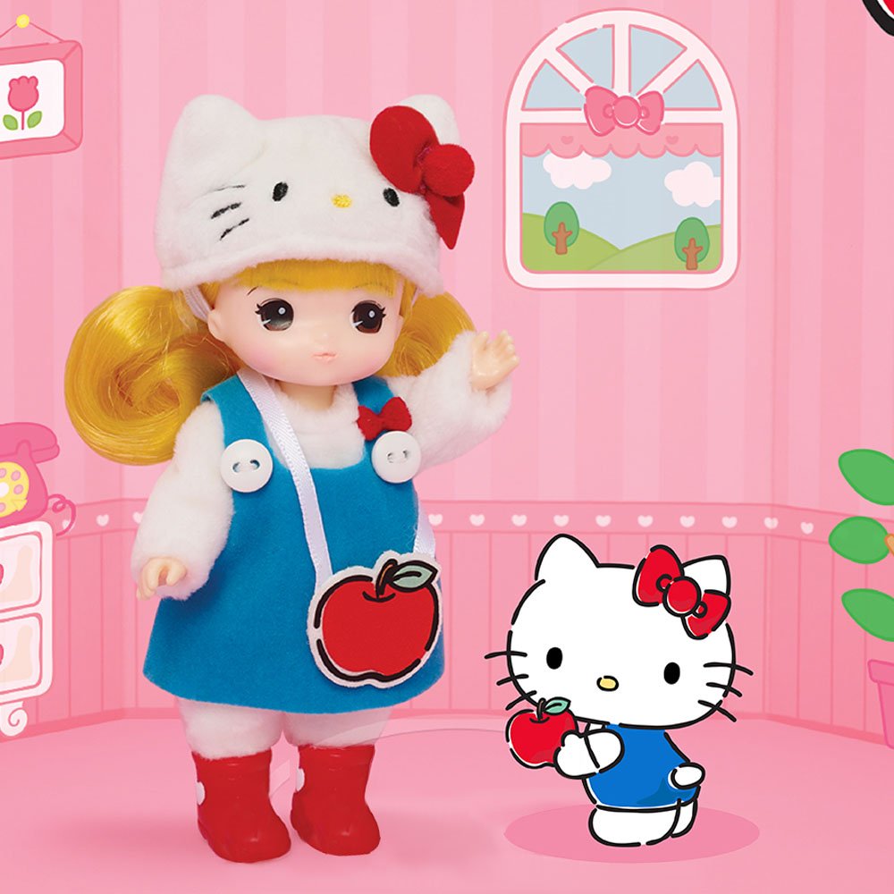 Cute Little Mimi doll in Sanrio My Melody character-themed costume