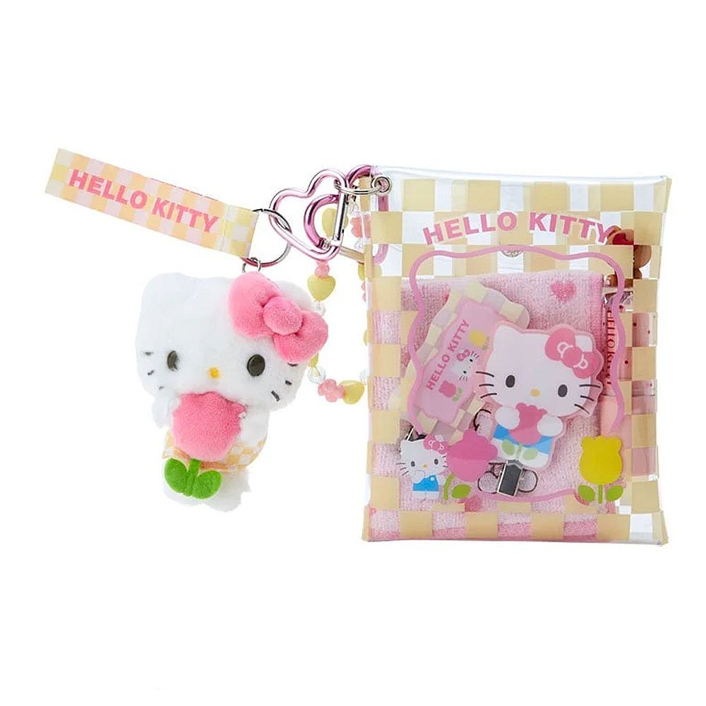 Sanrio Characters Mini Pouch :Pastel Check