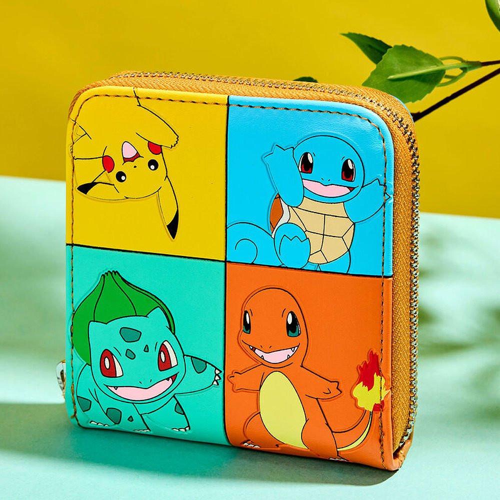 Loungefly x Pokémon Color Block Starters Zip Around Wallet