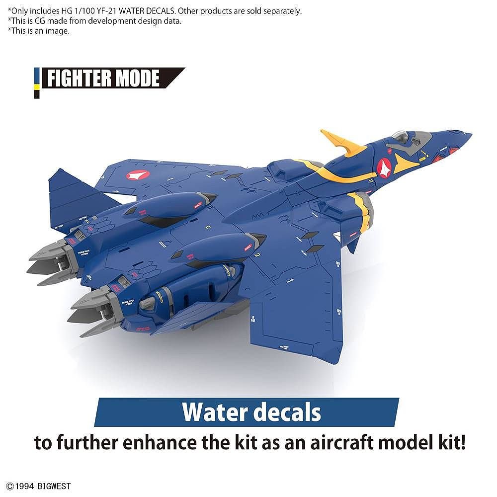 Bandai Macross Plus Water-Slide Decals HG 1/100 YF-21