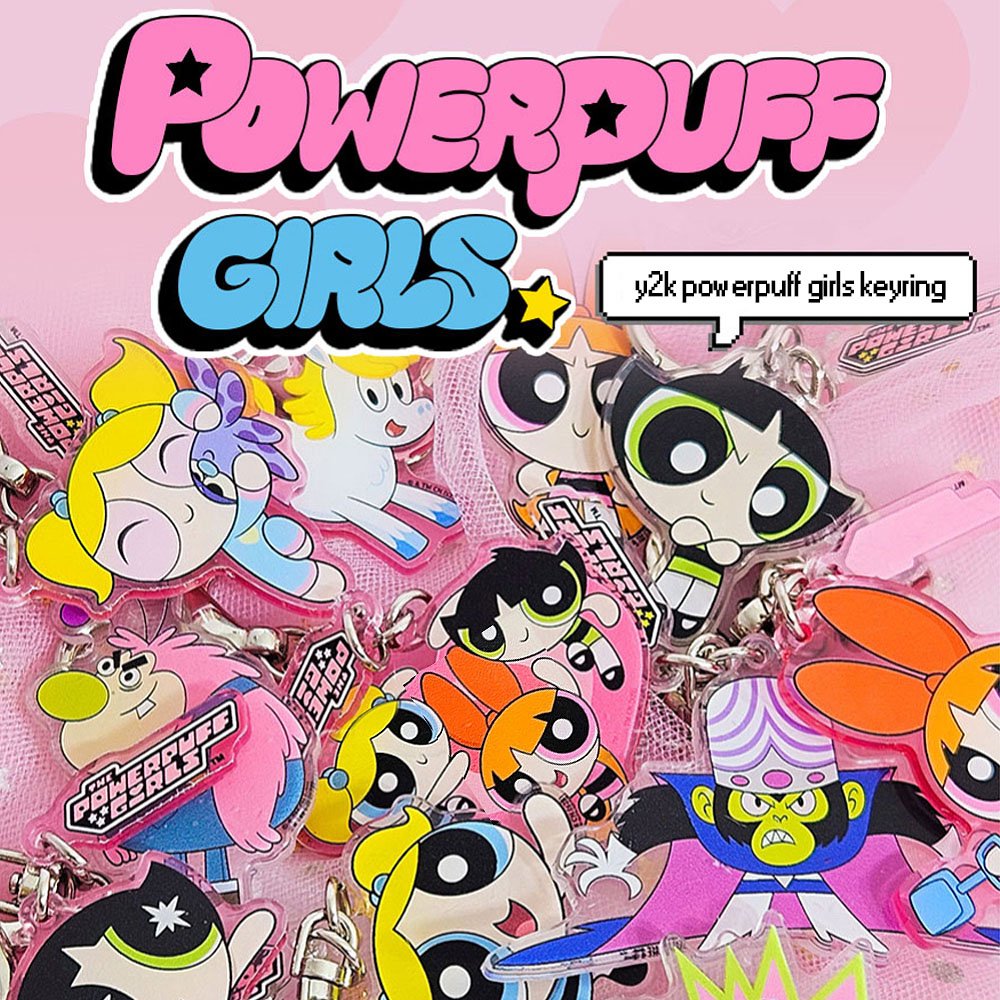 The Powerpuff Girls Y2k Secret Bag Acrylic Key Ring