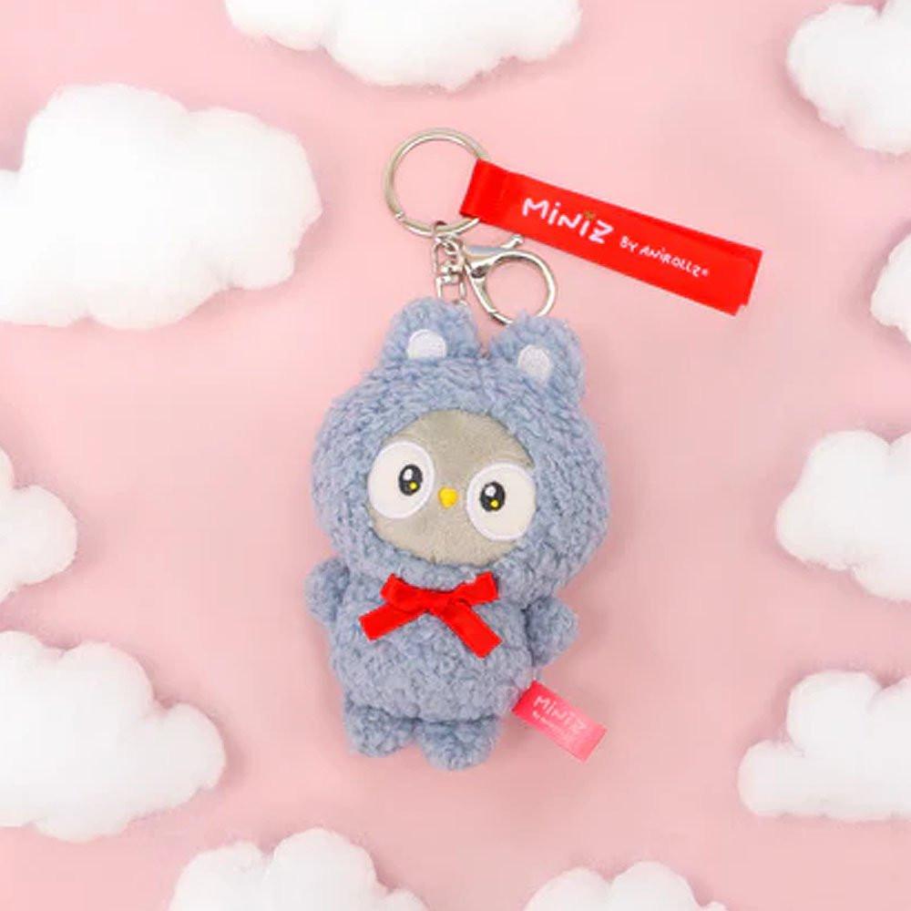 Anirollz Miniz Bunny Costume Owlyroll Plush Charm Keychain