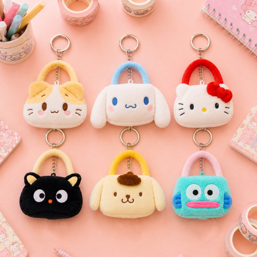 Sanrio Masyumaro Mini Handbag Plush Clip-on Keychain