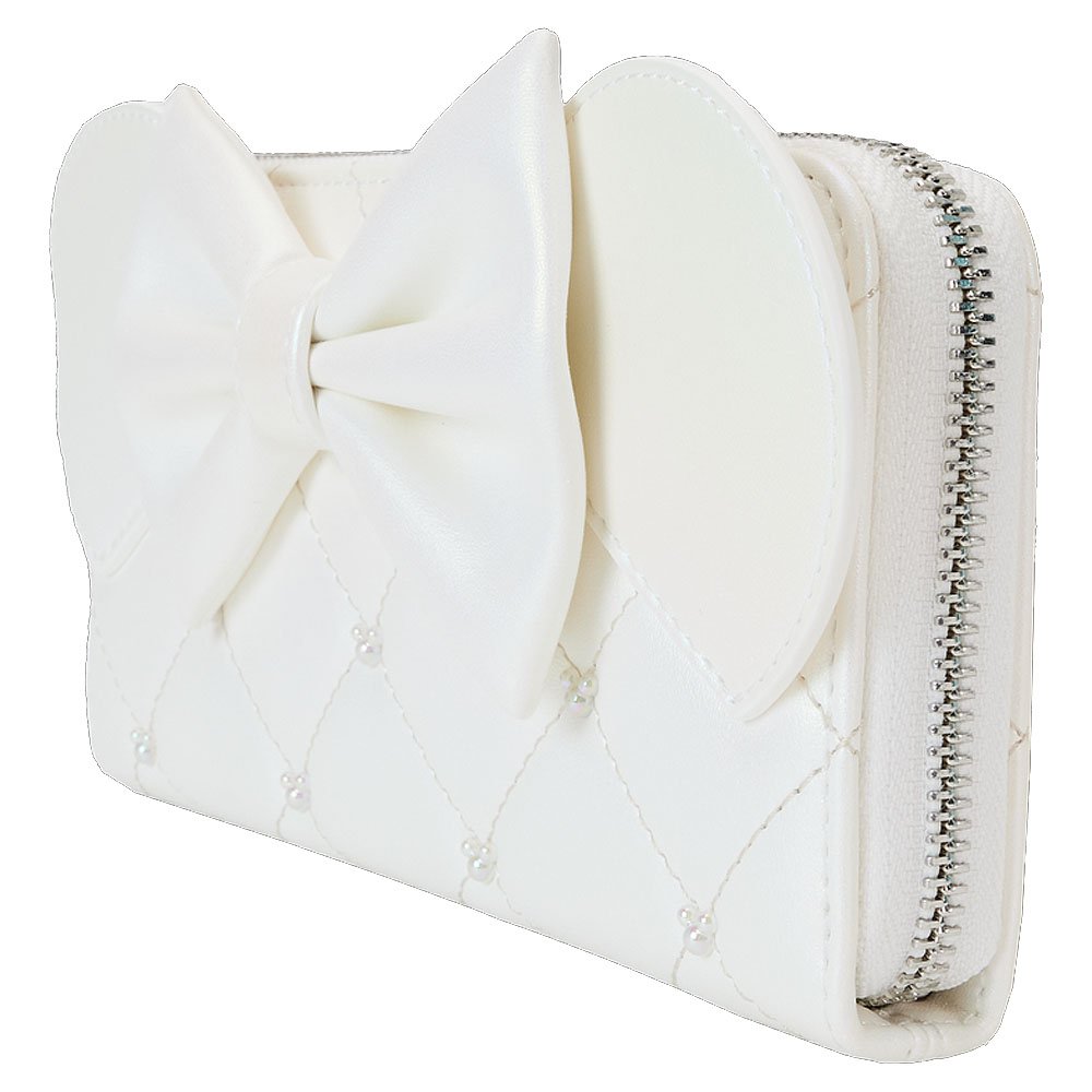 Loungefly x Minnie Mouse Iridescent Wedding Zip Around Wristlet Wallet