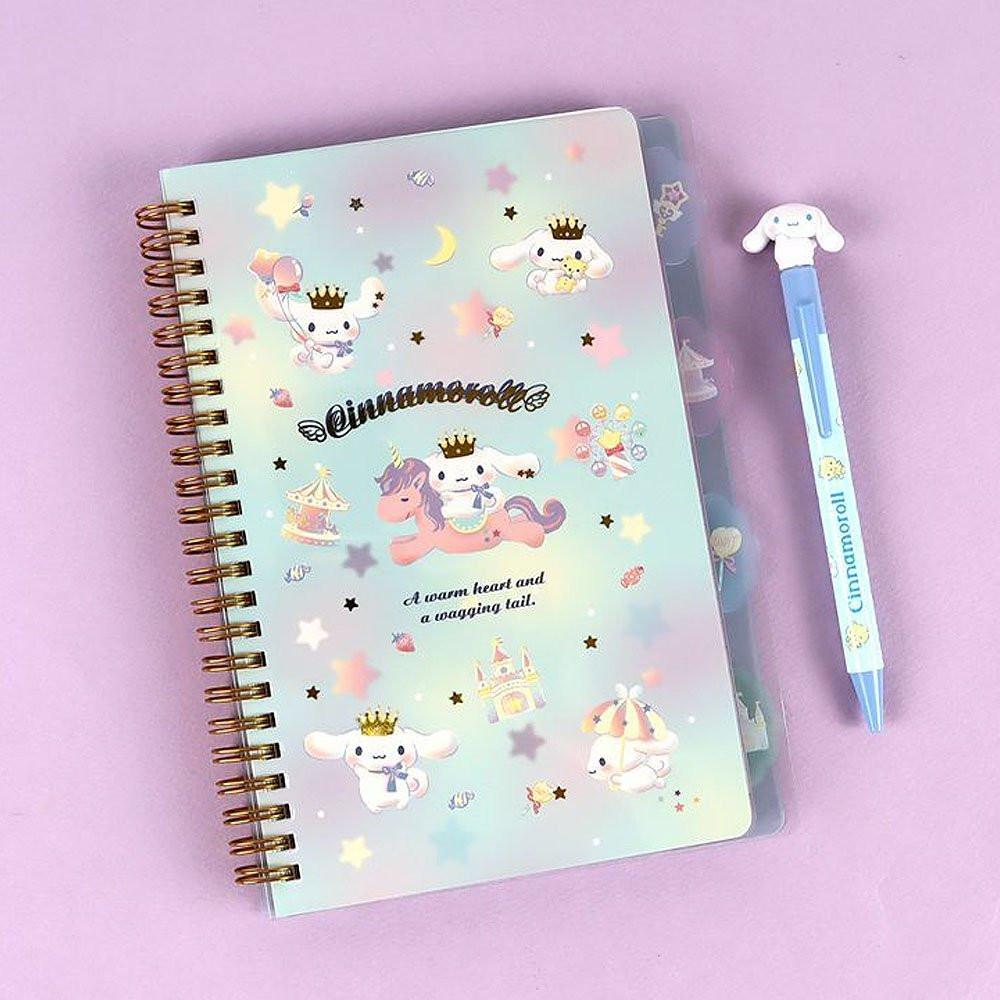 Sanrio Cinnamoroll & Kuromi Blingbling 4-Tab Index Notebook