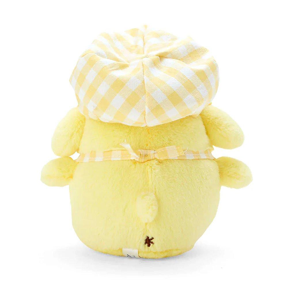 Pompompurin Gingham Casquette Mascot Clip-On Plush