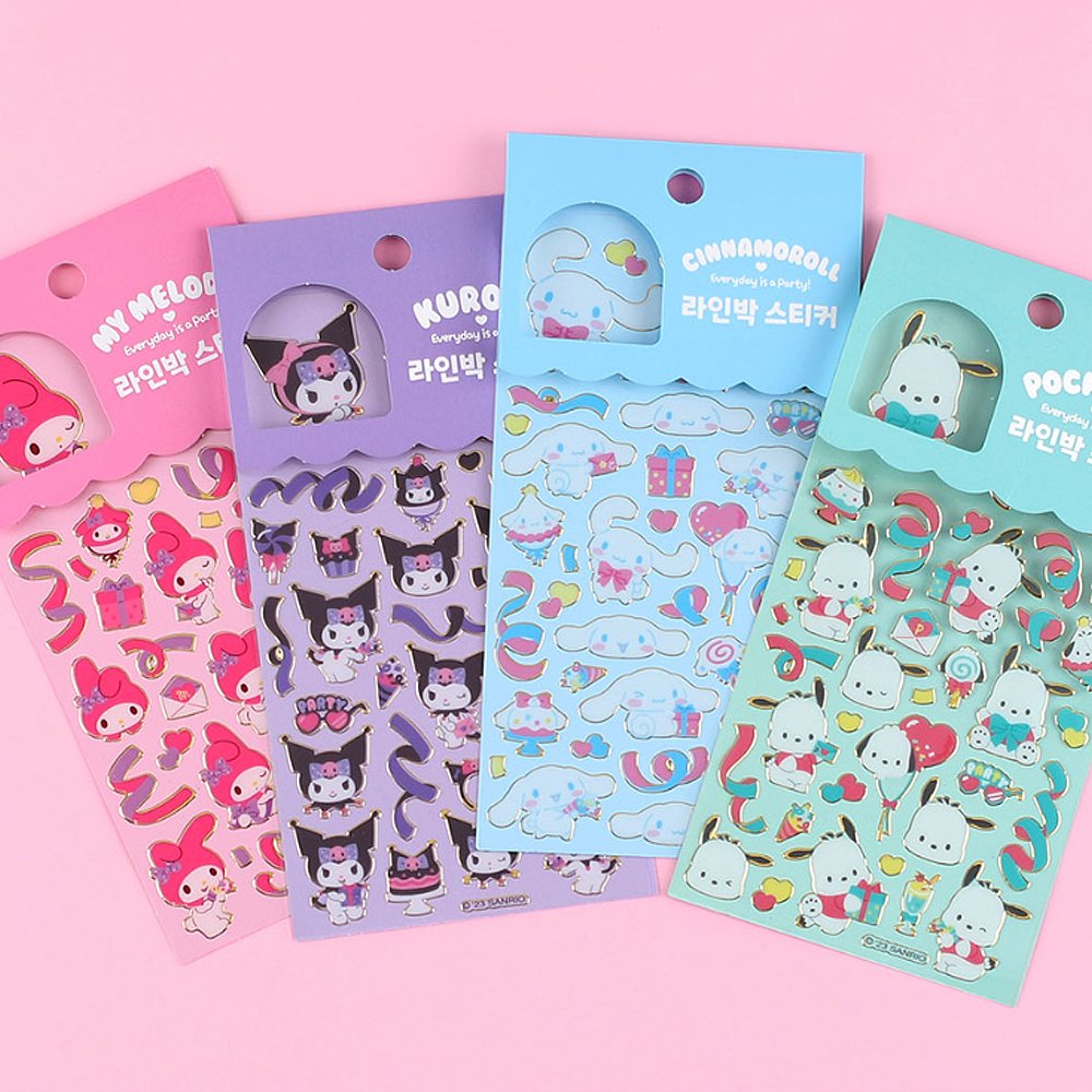 Sanrio Character Gold Bolder Sticker