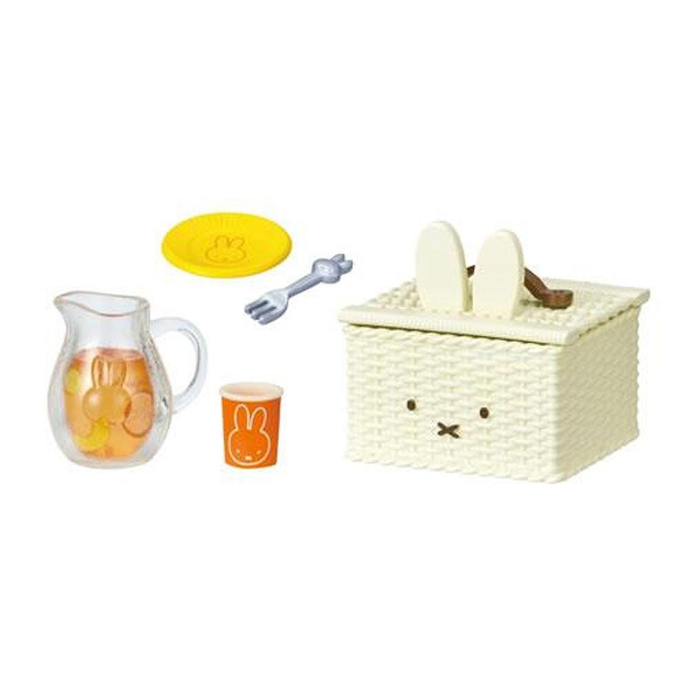 Miffy Picnic set with basket, pitcher, cup, and utensils on a white background