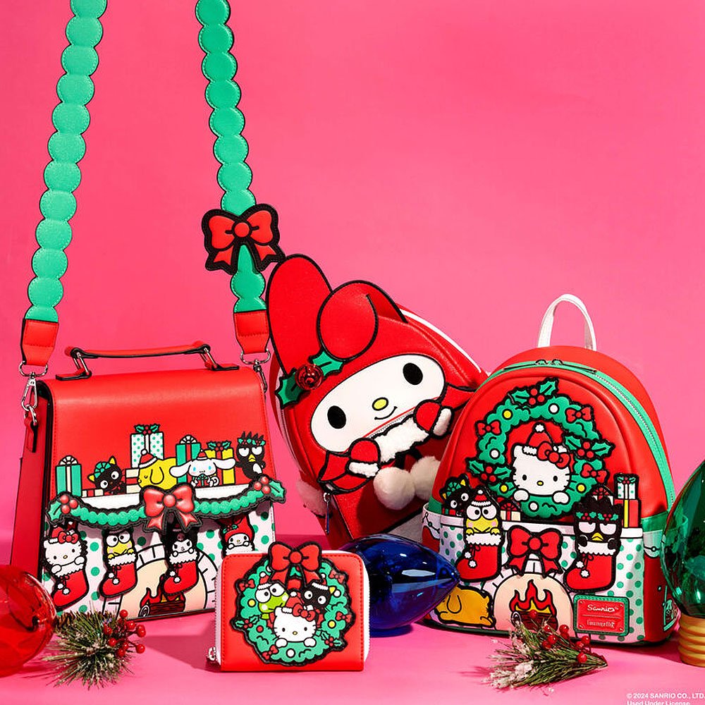 Loungefly x Sanrio Hello Kitty & Friends Holiday Stocking Crossbody Bag