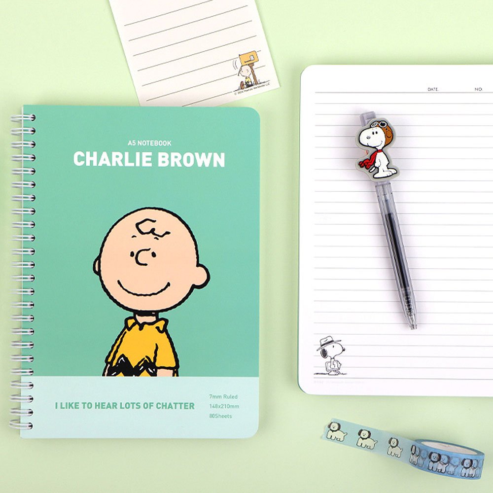Peanuts Snoopy & Charlie Brown A5 Hard Cover Notebook