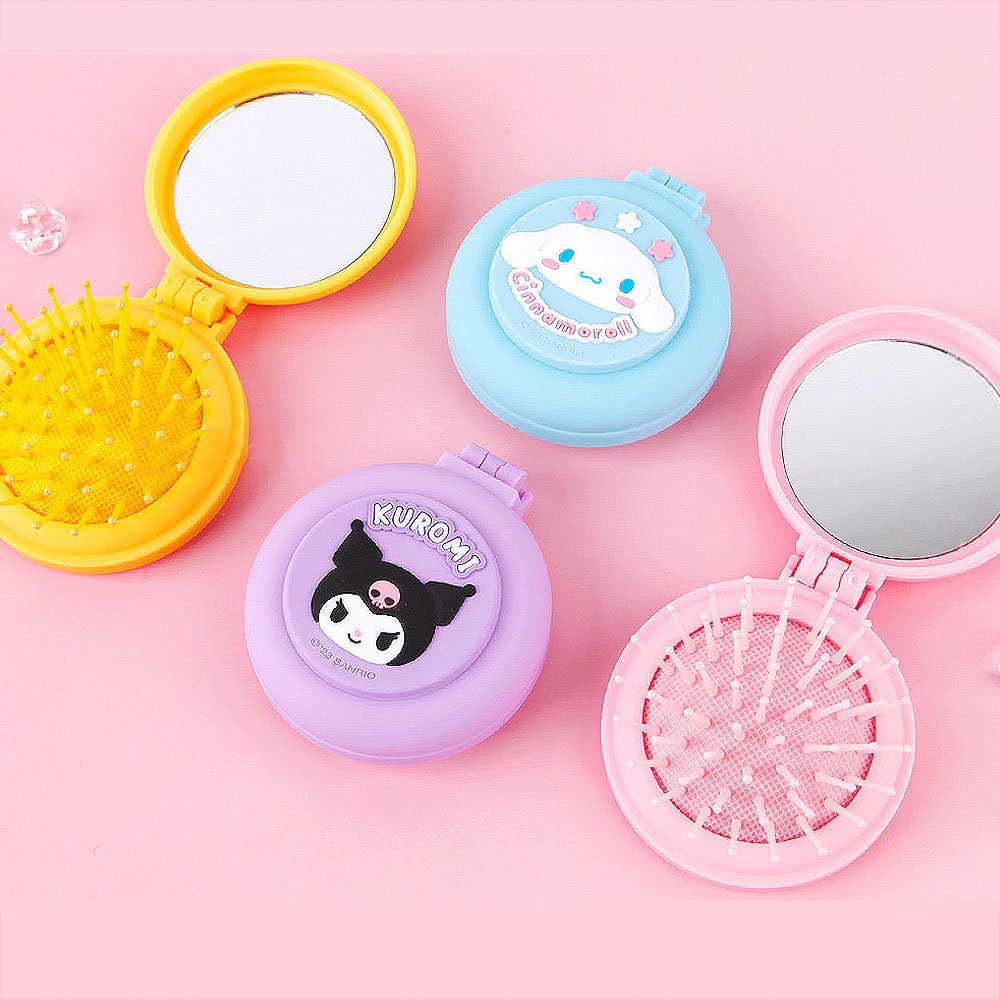 Sanrio Characters 2 in 1 Mirror Brush Set