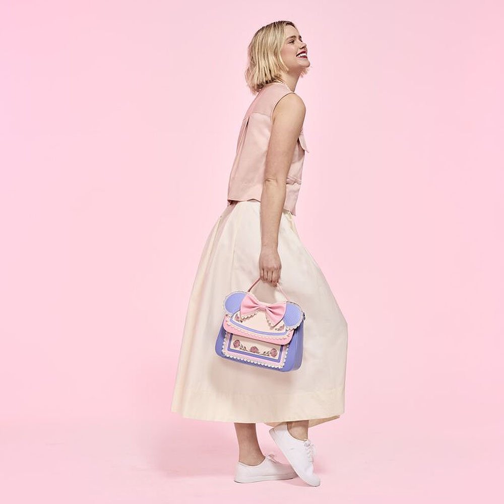 Loungefly x Minnie Mouse Floral and Lace Crossbody Bag