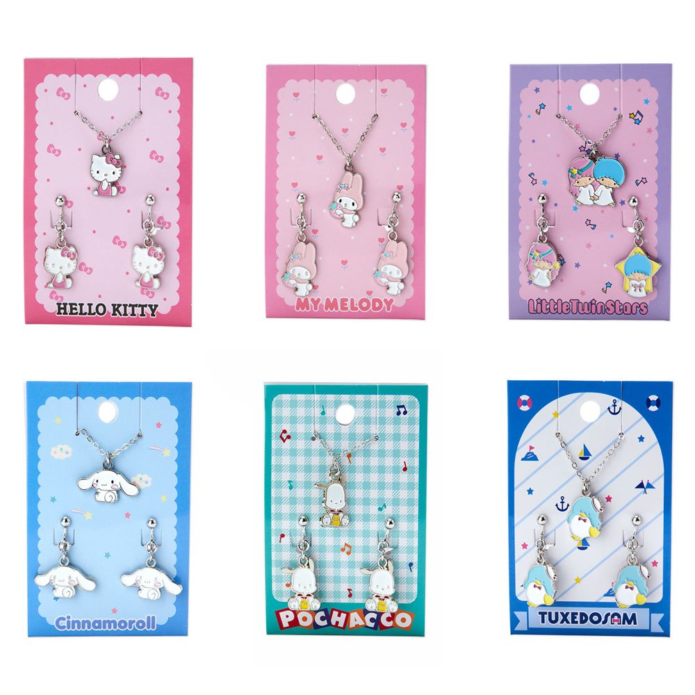 Sanrio Characters Necklace & Earrings Set