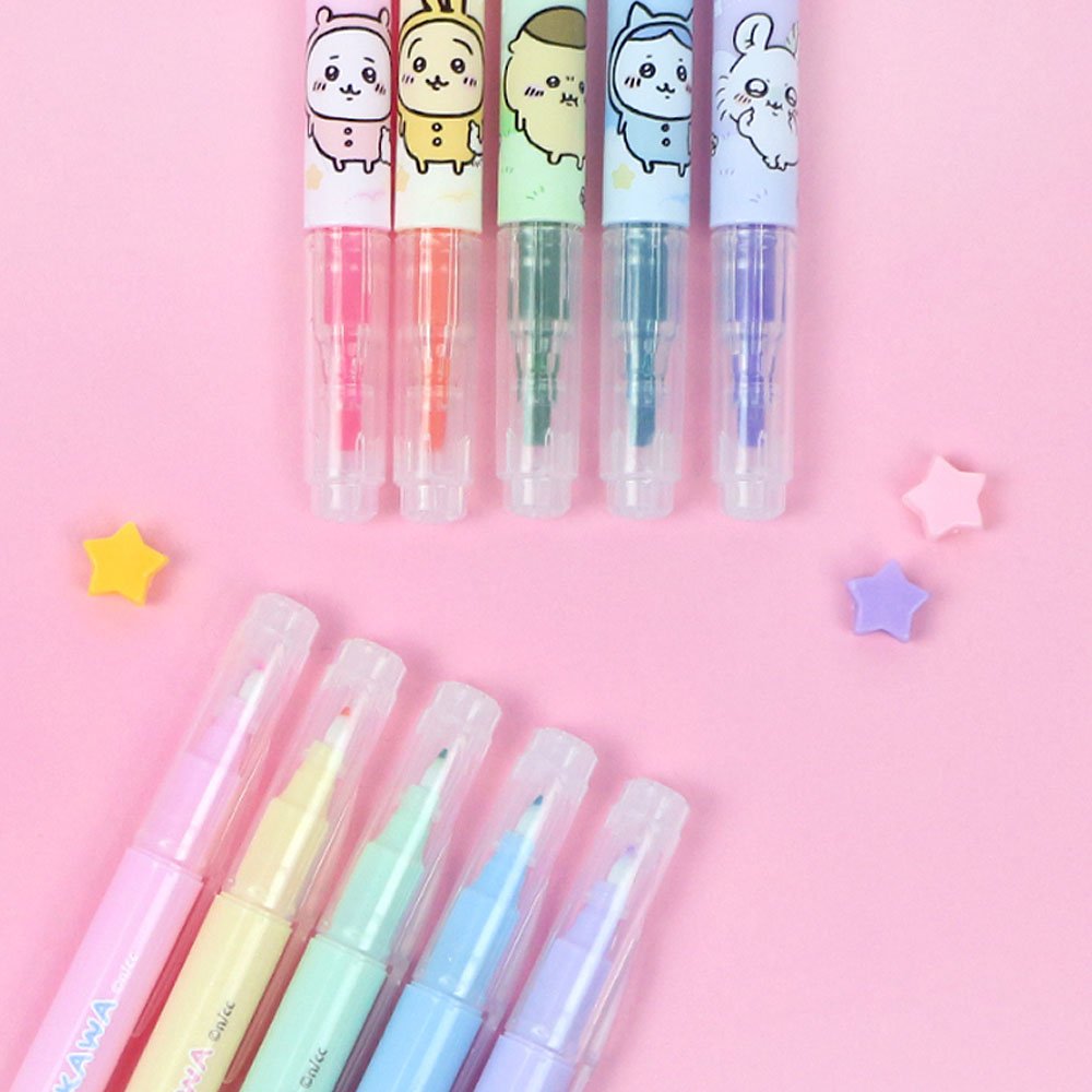 Chiikawa Dual 5-Colors Highlighter Set