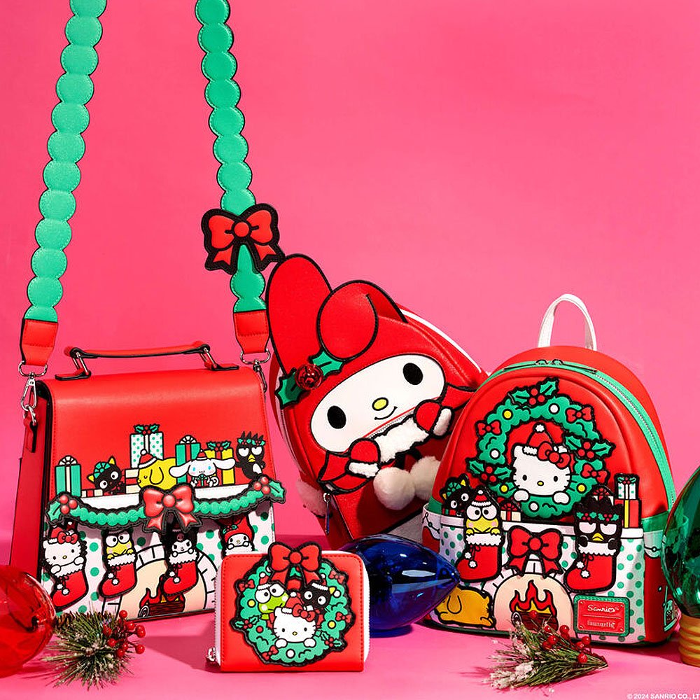 Loungefly x Sanrio Hello Kitty & Friends Holiday Wreath Zip Around Wallet