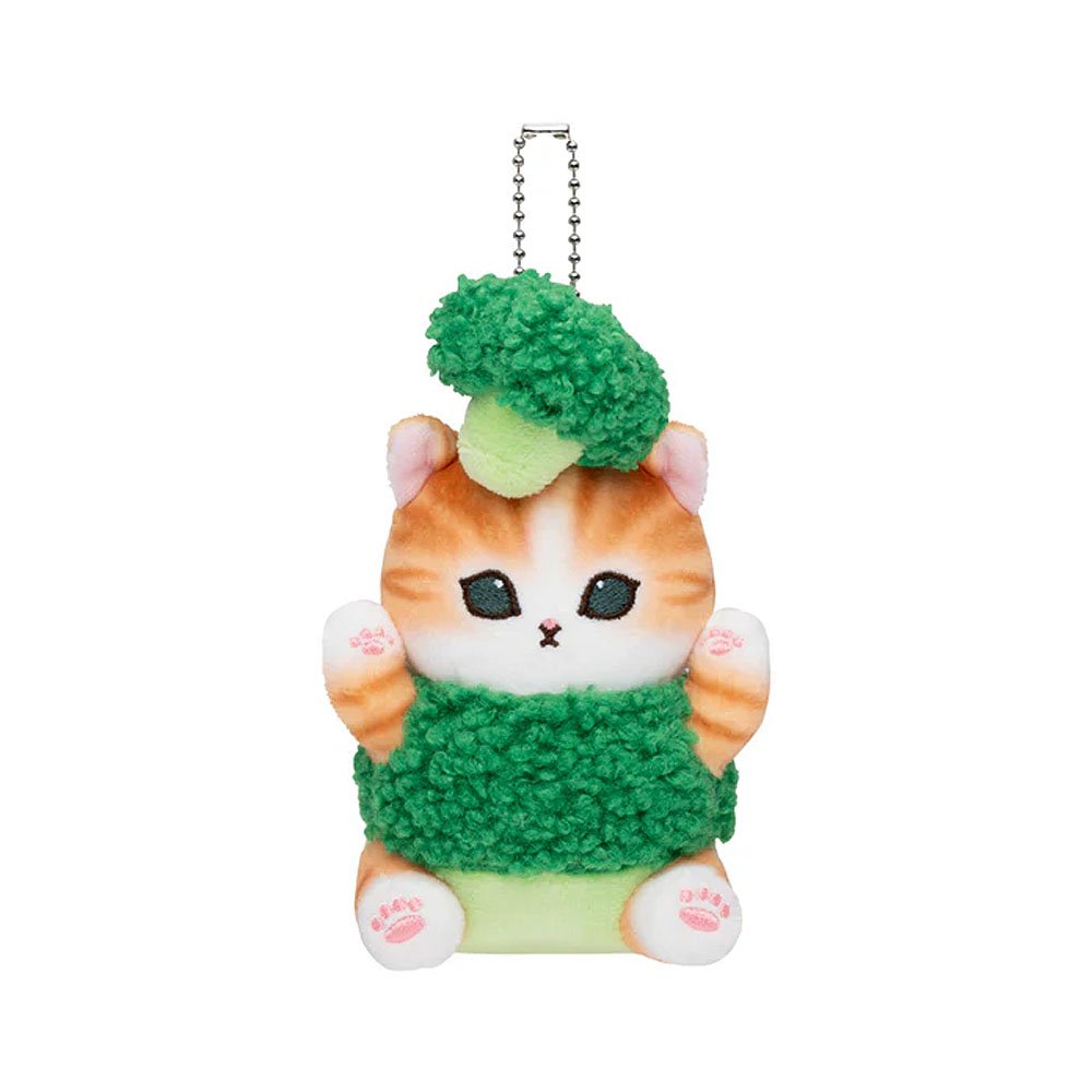 Mofusand Harvested Mascot Plush Keychain :Broccoli