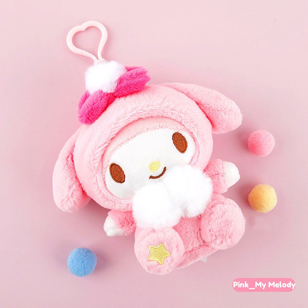 Sanrio Characters Pastel Costume Clip-On Plush