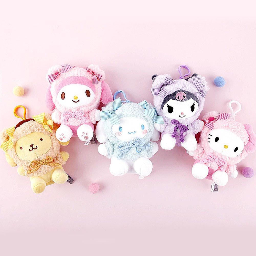 Sanrio Kuromi Fluffy Hoodie Clip-On Plush