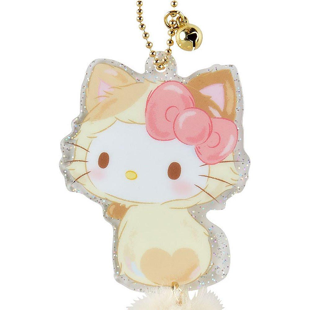 Sanrio Cat Acrylic Fur Tail Keyring