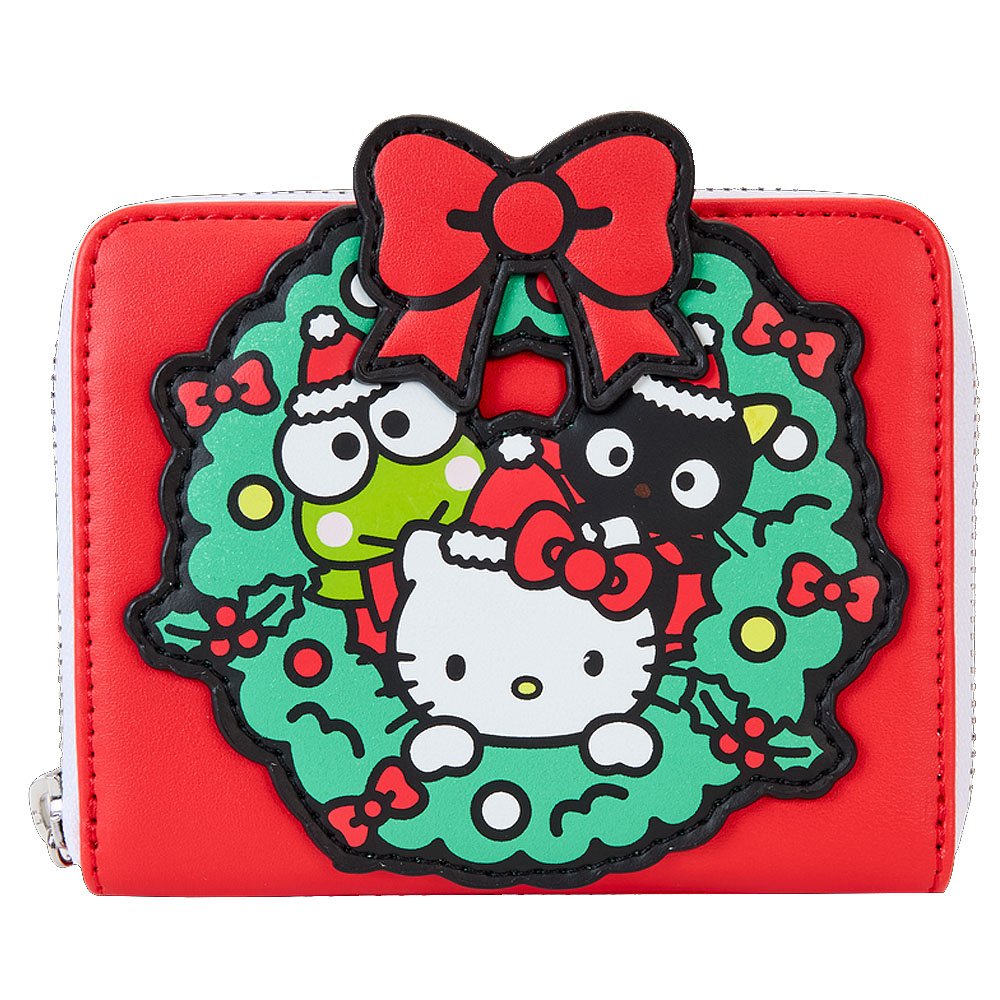 Loungefly x Sanrio Hello Kitty & Friends Holiday Wreath Zip Around Wallet