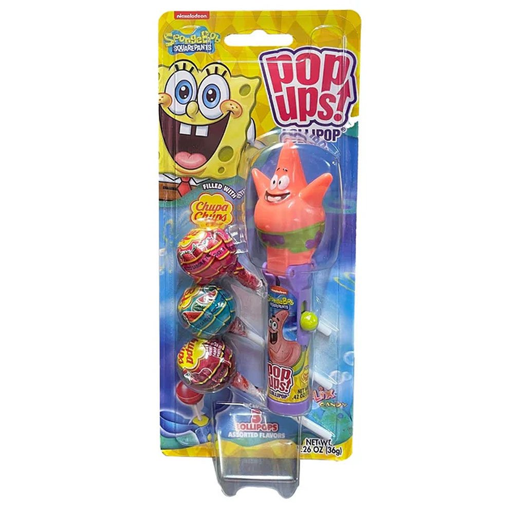Spongebob Pop Ups 3 Chupa Chups Lollipops