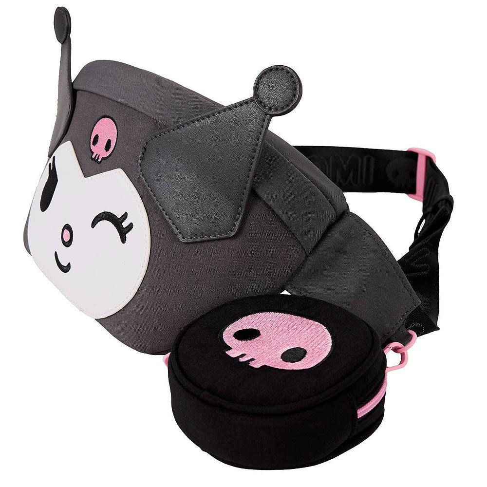 Loungefly x Sanrio Kuromi Cosplay Convertible Nylon Belt Bag with Coin Bag