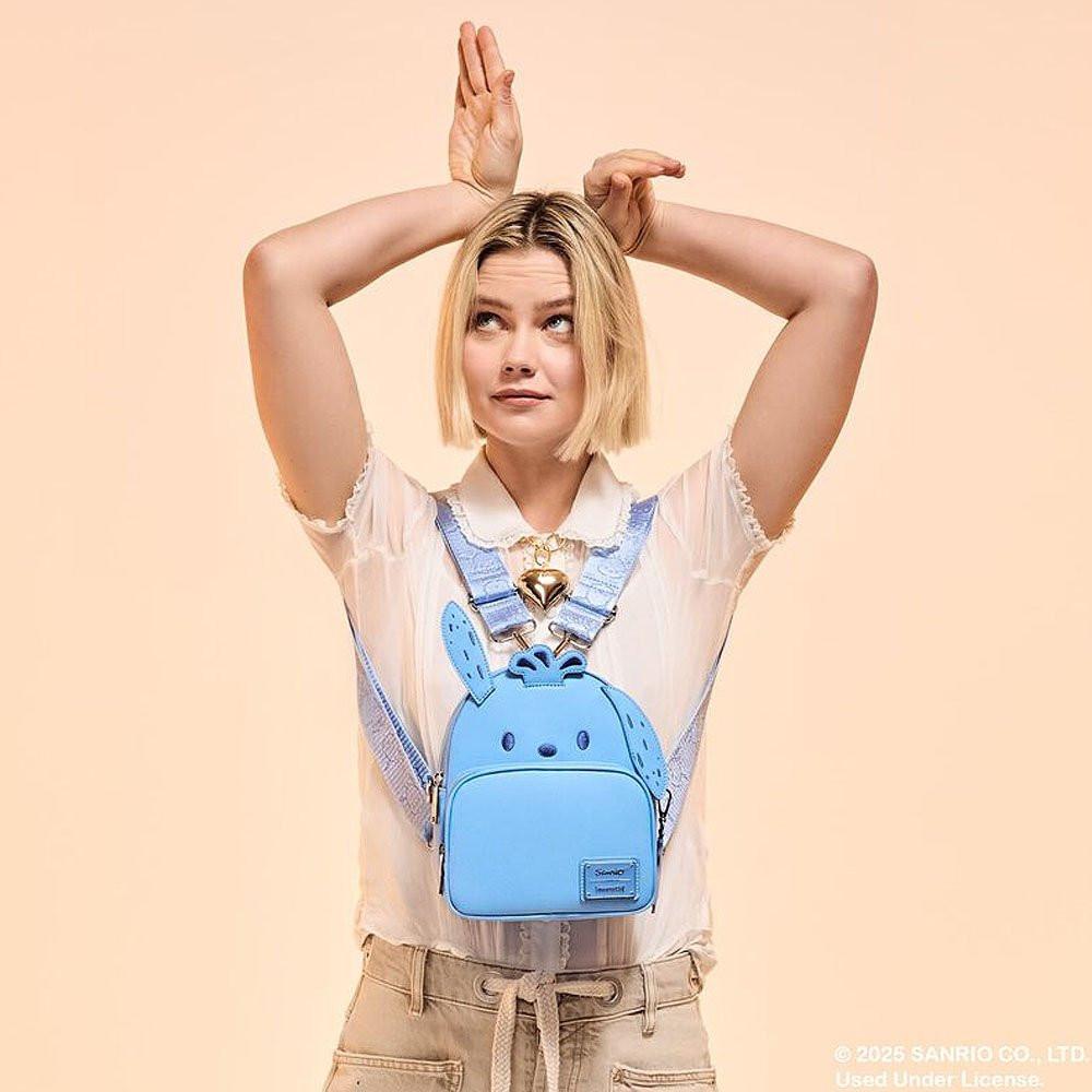 Loungefly x Sanrio Pochacco Monochrome Cosplay Convertible Mini Backpack & Crossbody Bag