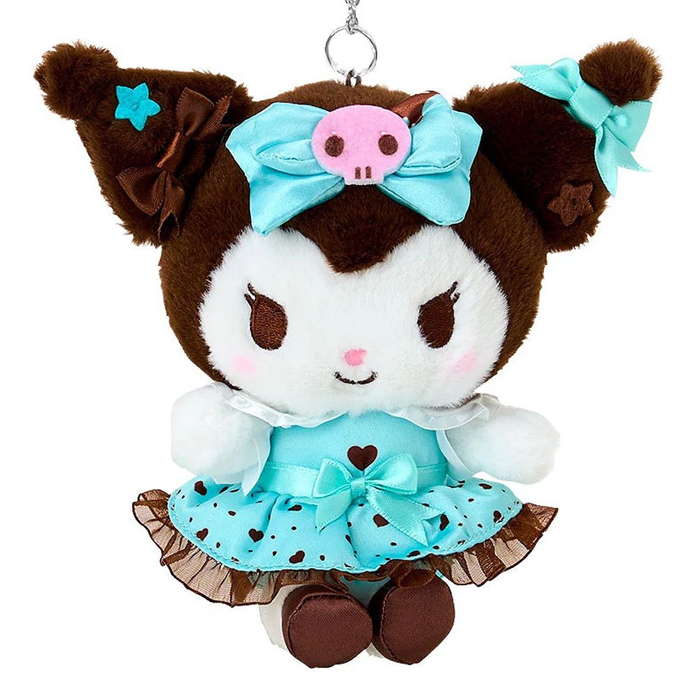 Sanrio Kuromi Mascot Clip-On Plush Keychain : Chocolate Mint