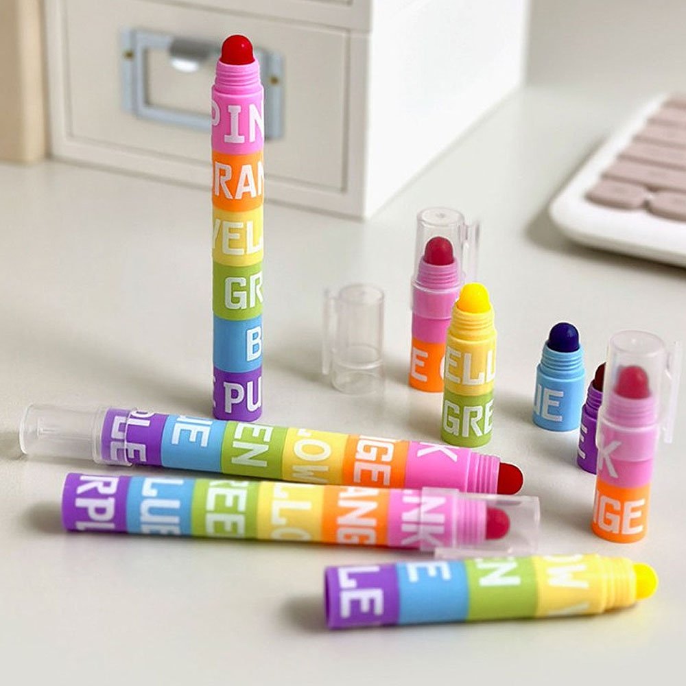 Block Crayon 6-Color Highlighter